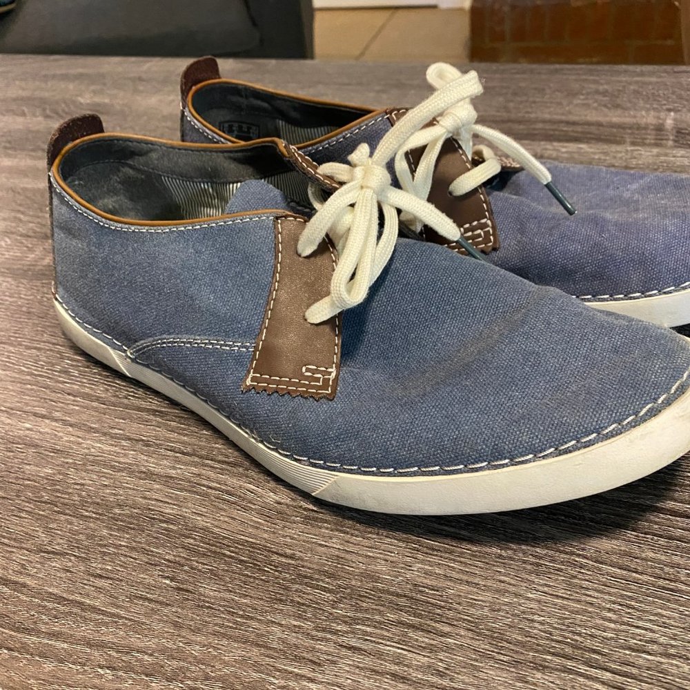 Blue and Brown Clarks 10.5